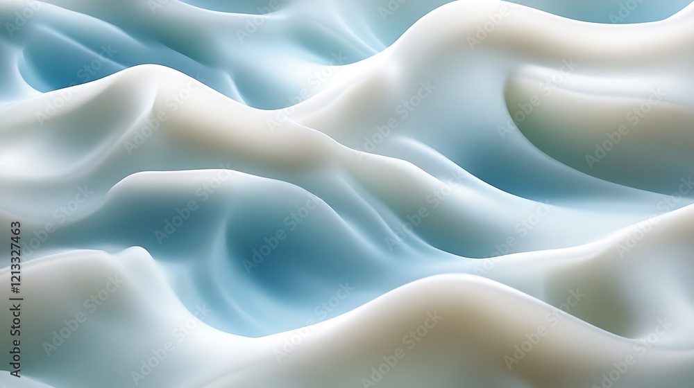 Obraz premium Abstract Blue and White Wavy Texture Image