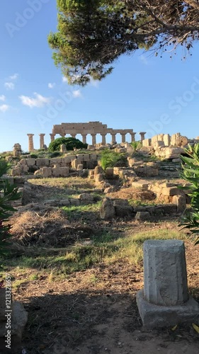 ruins of the ancient greec temple in selinunte sicily italy