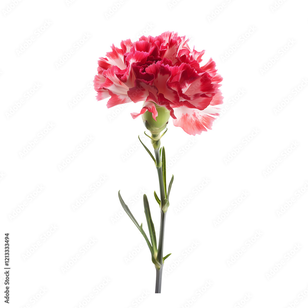 Detailed carnation flower on a see-through background, emphasizing its botanical elegance. Detailed carnation flower on a see-through background, emphasizing its botanical elegance.