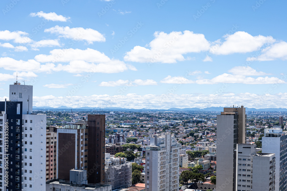 Obraz premium Vista panorâmica da cidade de Curitiba