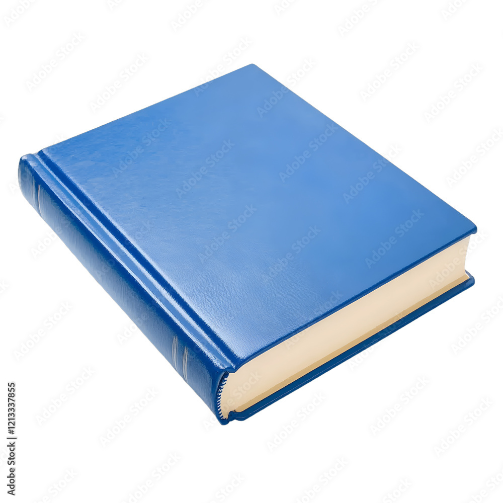 Blue hard cover book, transparent background Blue hard cover book, transparent background