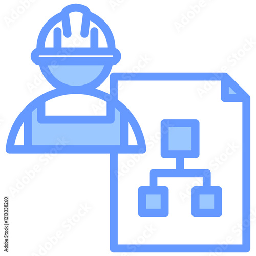Subcontracting Blue Icon