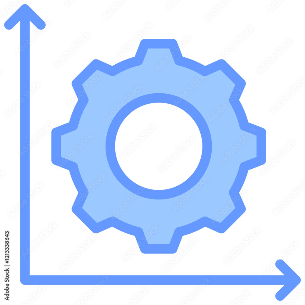 Project Size Blue Icon Project Size Blue Icon