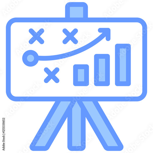 Project Strategy Blue Icon