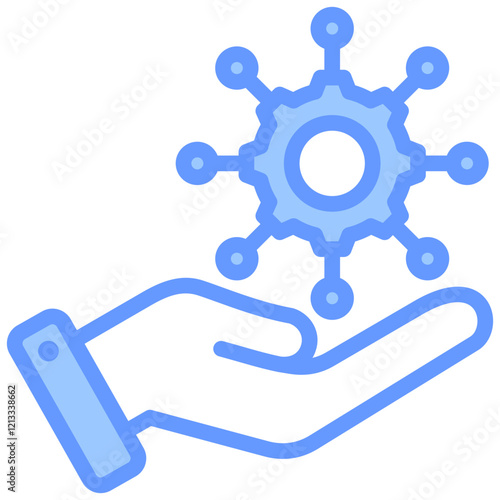 Multi Project Management Blue Icon
