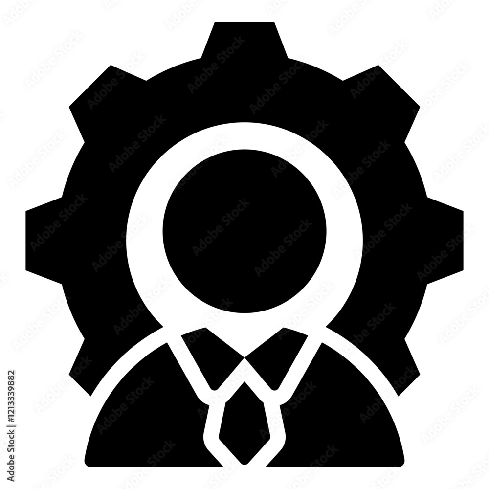 Project Manager Glyph Icon