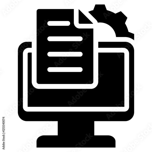Online Survey Glyph Icon