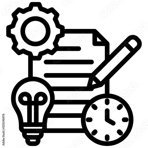 Planning Method Outline Icon