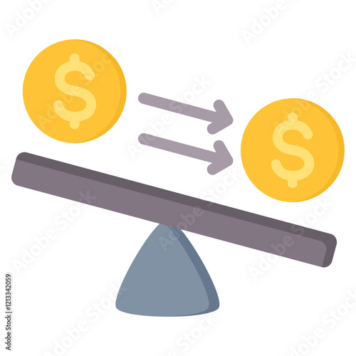 Liquidity Crisis Flat Icon
