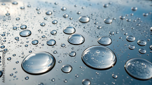 Wallpaper Mural Realistic water droplets in various sizes, featuring reflective details, soft highlights, and natural contours. Ideal for spa designs, beverage branding, and nature-themed overlays. Torontodigital.ca