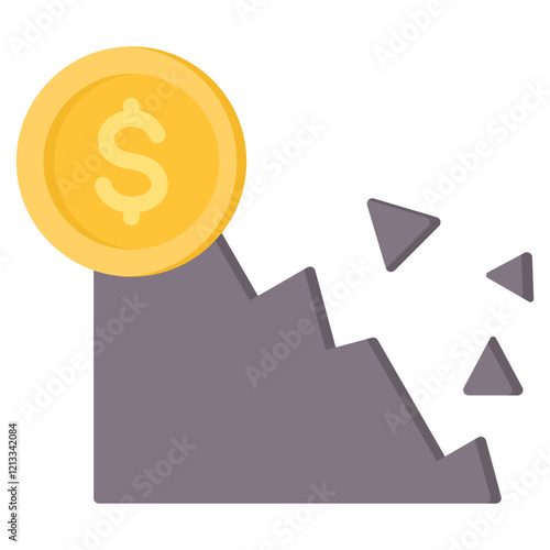 Fiscal Cliff Flat Icon