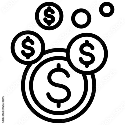 Asset Bubble Outline Icon