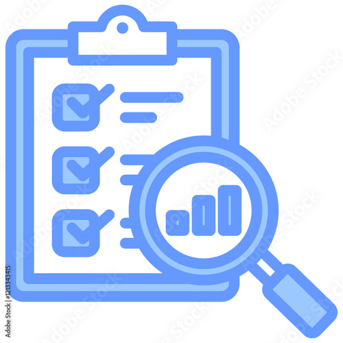 Market Surveys Blue Icon
