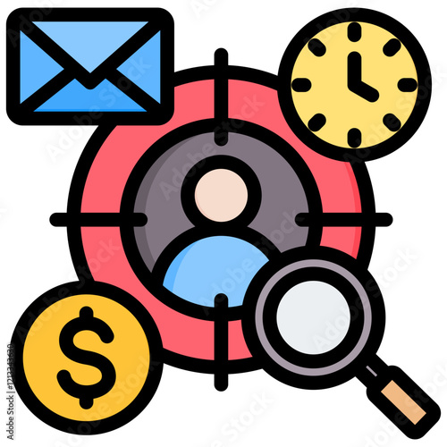 Buyer Personas Outline Color Icon