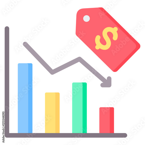 Price Elasticity Flat Icon