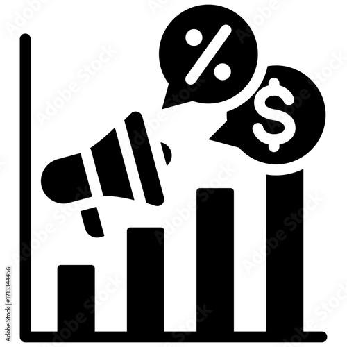 Promotion Analysis Glyph Icon