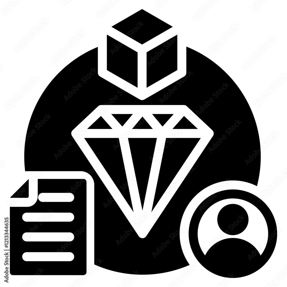 Value Chain Glyph Icon Value Chain Glyph Icon