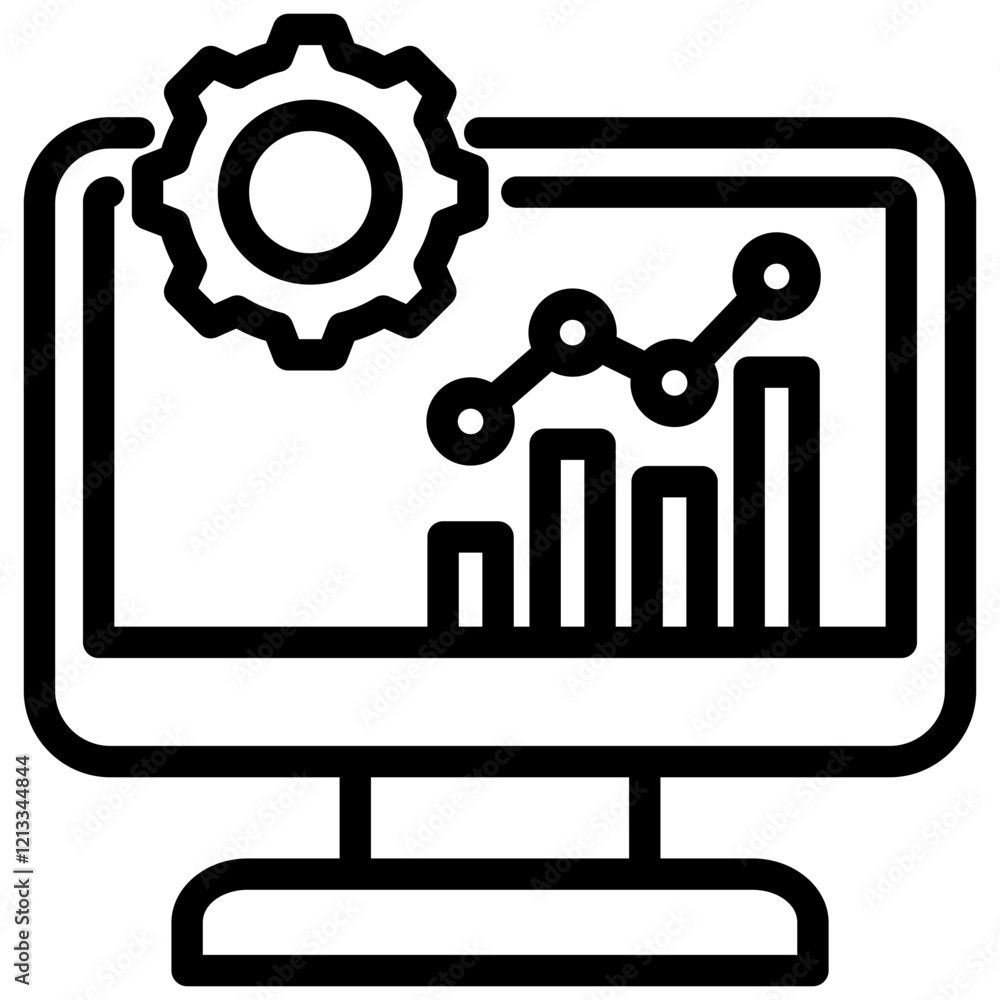 Statistics Data Outline Icon Statistics Data Outline Icon