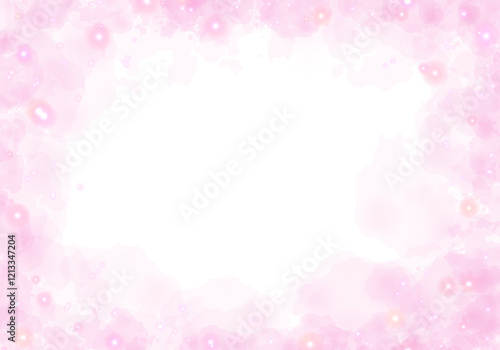 Magical pink smoke effect glittering frame stars with glowing particles vapor and brilliant stardust


