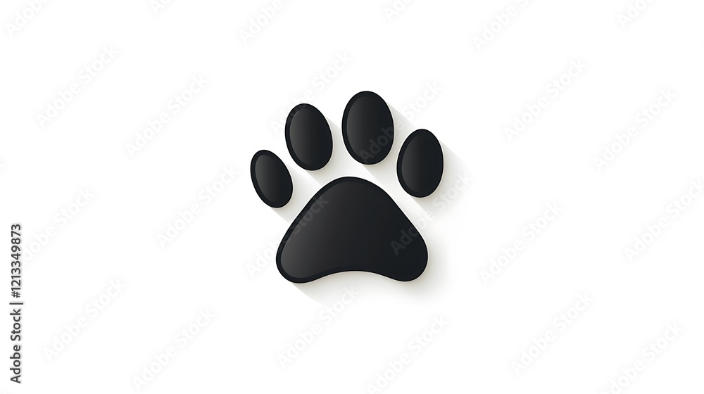 Dog paw print icon in clear design isolated on white background vector Dog paw print icon in clear design isolated on white background vector