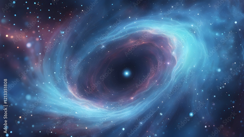 Abstract cosmic nebula background with swirling blue and pink gases surrounding a central light source, perfect for science fiction or fantasy designs. Abstract cosmic nebula background with swirling blue and pink gases surrounding a central light source, perfect for science fiction or fantasy designs.
