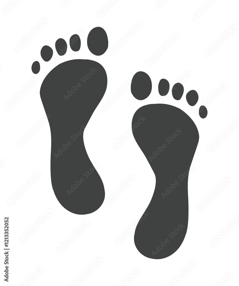 Footprint path vector illustration isolated on white background stock illustration Footprint path vector illustration isolated on white background stock illustration