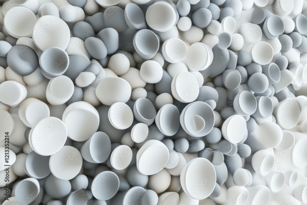 Close-up of many white pills on a surface. Close-up of many white pills on a surface.