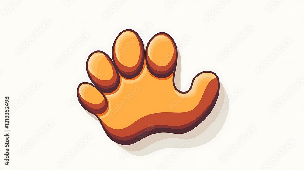 Dog paw icon isolated on pure white background clean and modern Dog paw icon isolated on pure white background clean and modern