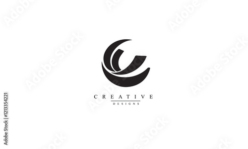 Classic black and white logo design white background 