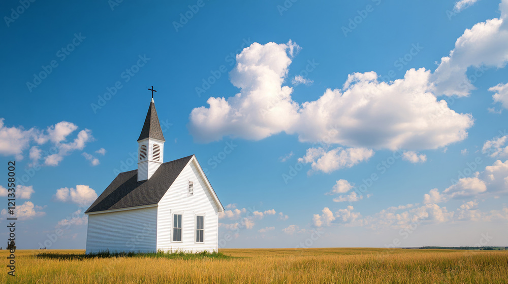 Fototapeta premium White country church