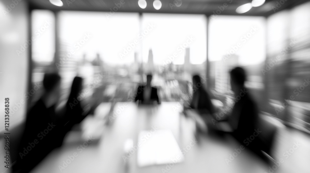 Blurred image of business people in meeting. Blurred image of business people in meeting.