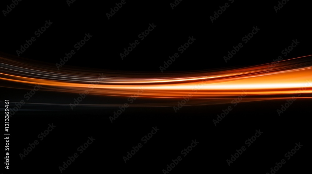 Abstract orange and black light streaks curve. Abstract orange and black light streaks curve.