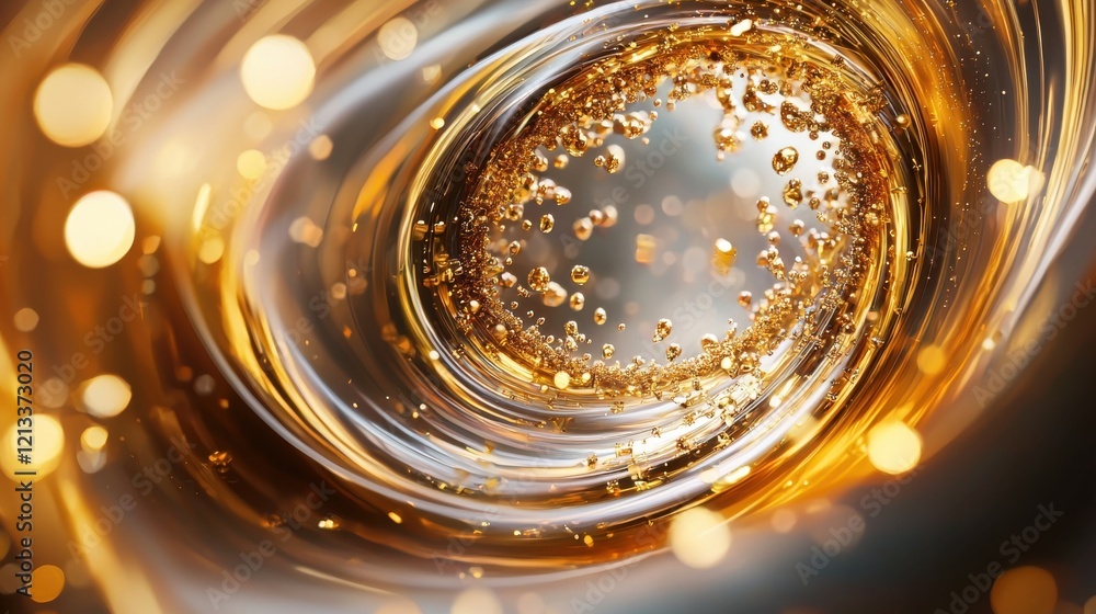 Mesmerizing Swirls of Golden Holiday Bokeh and Glimmering Lights Mesmerizing Swirls of Golden Holiday Bokeh and Glimmering Lights