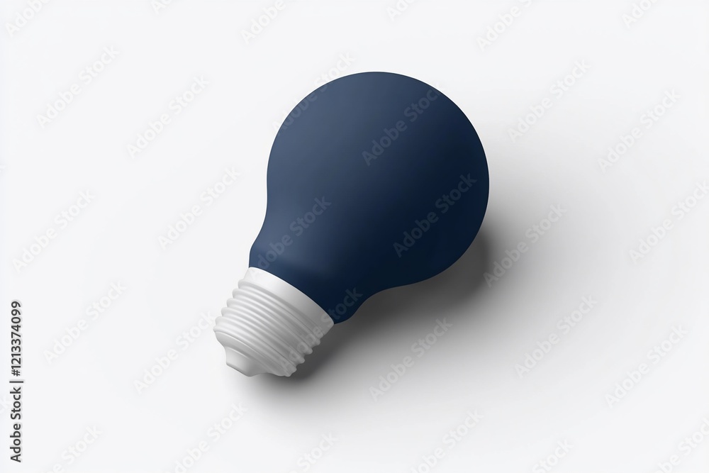Dark blue lightbulb isolated on white background. Dark blue lightbulb isolated on white background.