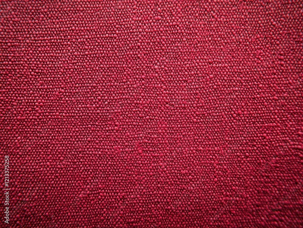 Fototapeta premium Vivid Red Velvet Fabric Close-up