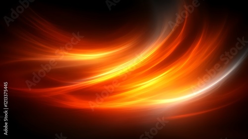 Wallpaper Mural Abstract Orange and Yellow Light Waves Design Torontodigital.ca