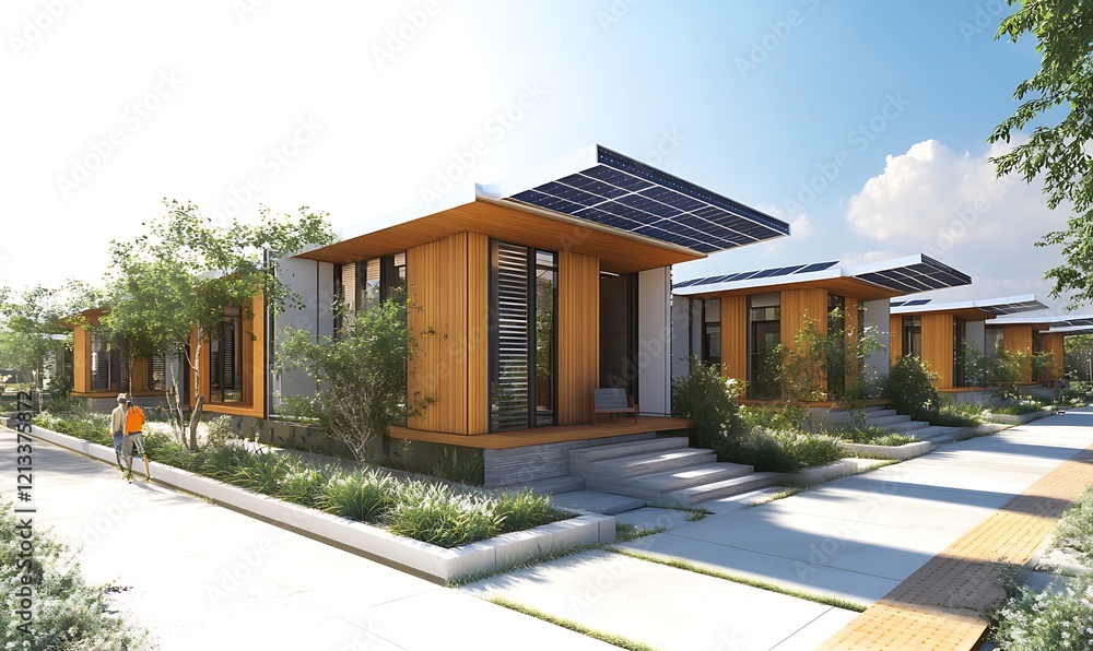 Modern Solar Powered Eco Homes Sustainable Community Design Modern Solar Powered Eco Homes Sustainable Community Design
