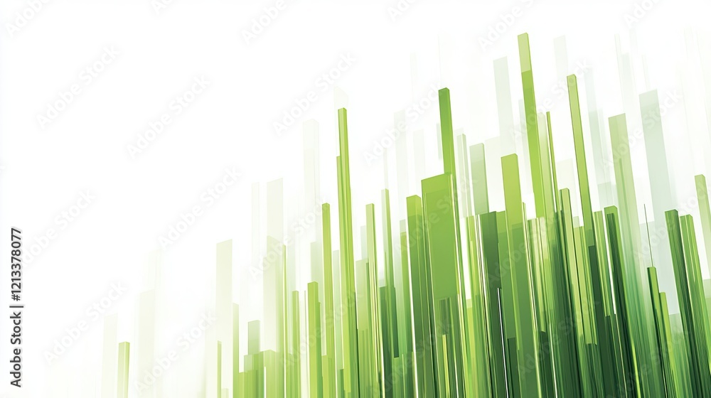 Annual sales bar graph with bright green bars steadily climbing against a crisp white background for a clean corporate look Annual sales bar graph with bright green bars steadily climbing against a crisp white background for a clean corporate look