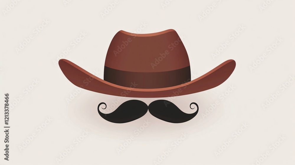 Cinco de Mayo Mexican Celebration Hat and Mustache Image for Festive Events Cinco de Mayo Mexican Celebration Hat and Mustache Image for Festive Events