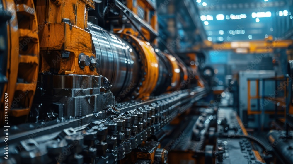 Industrial Press: A heavy mechanical device used in manufacturing to shape or mold materials, utilizing substantial force to alter their form or structure.
Industrial Press: A heavy mechanical device used in manufacturing to shape or mold materials, utilizing substantial force to alter their form or structure.
