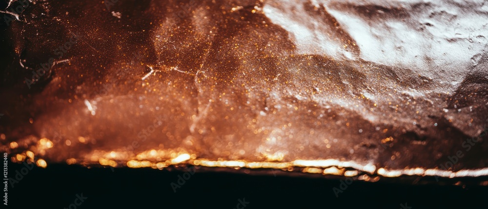 Obraz premium Glistening Gold Texture Metallic Shiny Brown Background