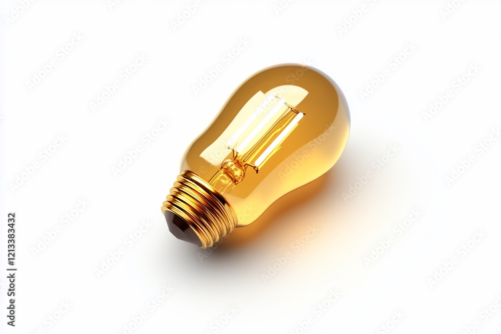 Golden lightbulb isolated on white background. Golden lightbulb isolated on white background.