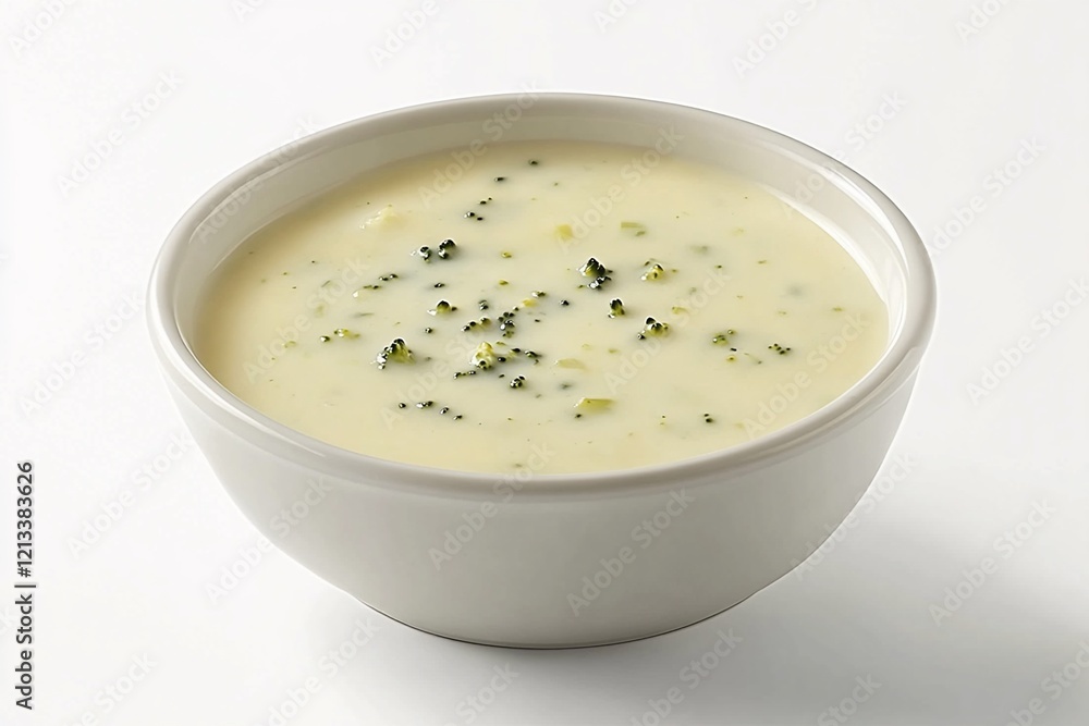 Creamy broccoli soup in a bowl. Creamy broccoli soup in a bowl.