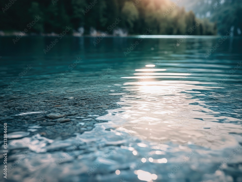 Fototapeta premium Serene Lake Sunset