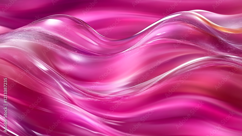 Obraz premium Abstract Pink Waves Fluid Design Swirling Texture