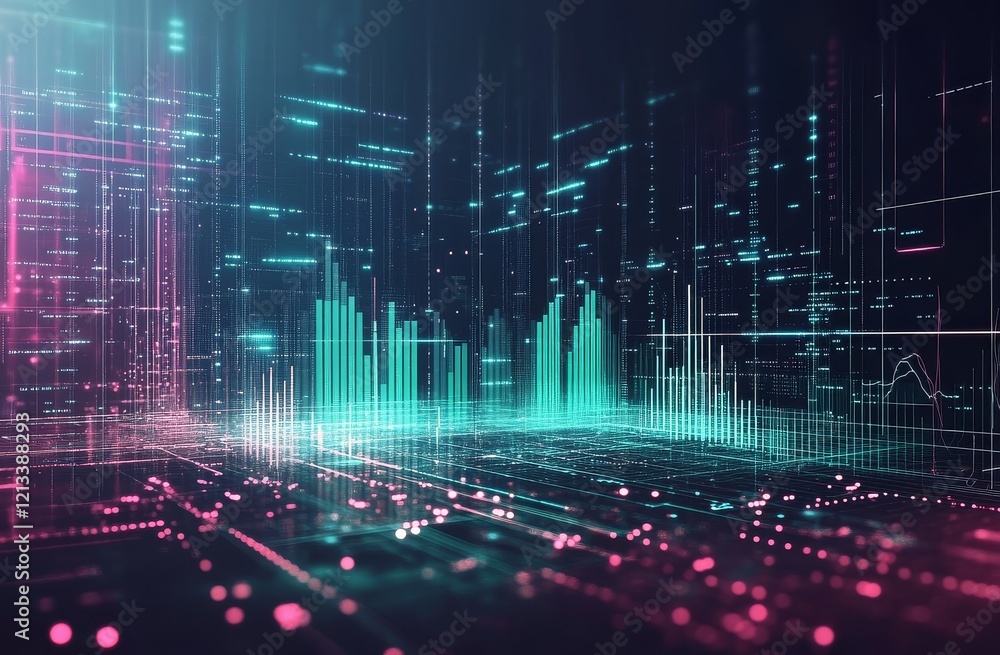 Futuristic abstract background with glowing teal and white lines, representing data flow with digital elements, illuminated from the bottom-left corner, evoking technology and innovation. Futuristic abstract background with glowing teal and white lines, representing data flow with digital elements, illuminated from the bottom-left corner, evoking technology and innovation.