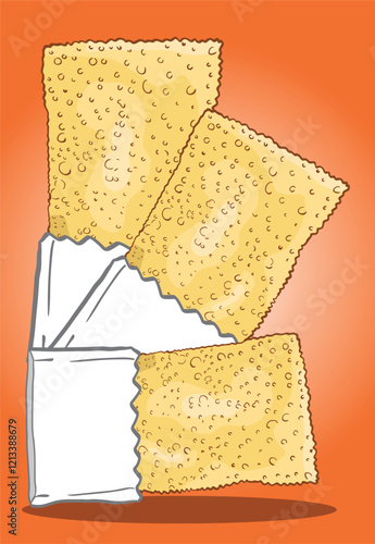 Three pastel pastries falling on a gradient background