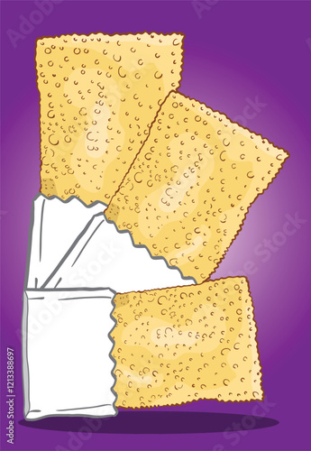 Three pastel pastries falling on a gradient background