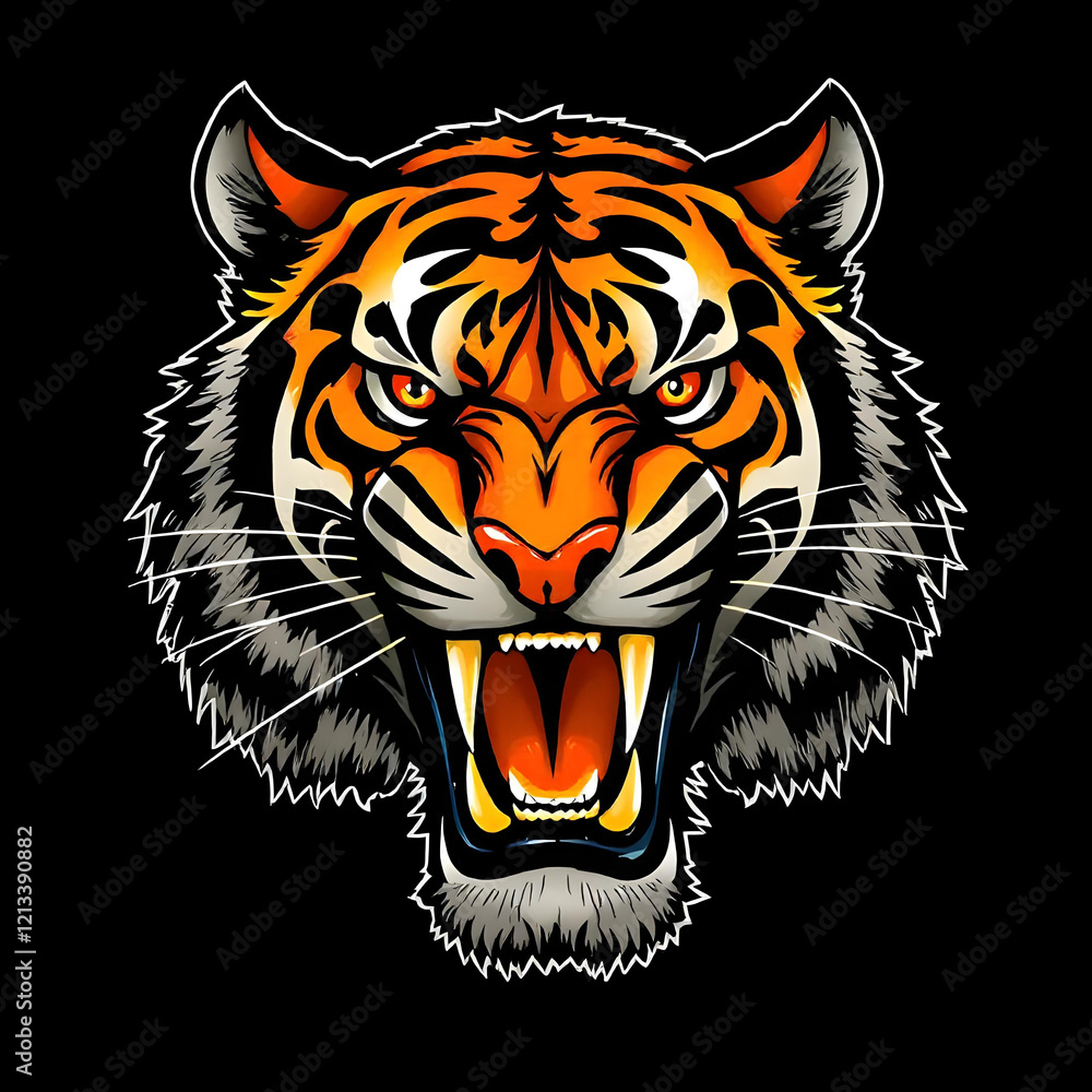 roaring tiger, Generated image roaring tiger, Generated image
