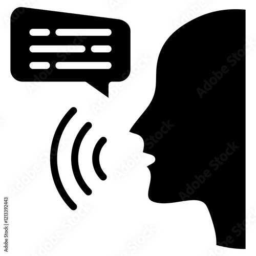 Speech glyph icon